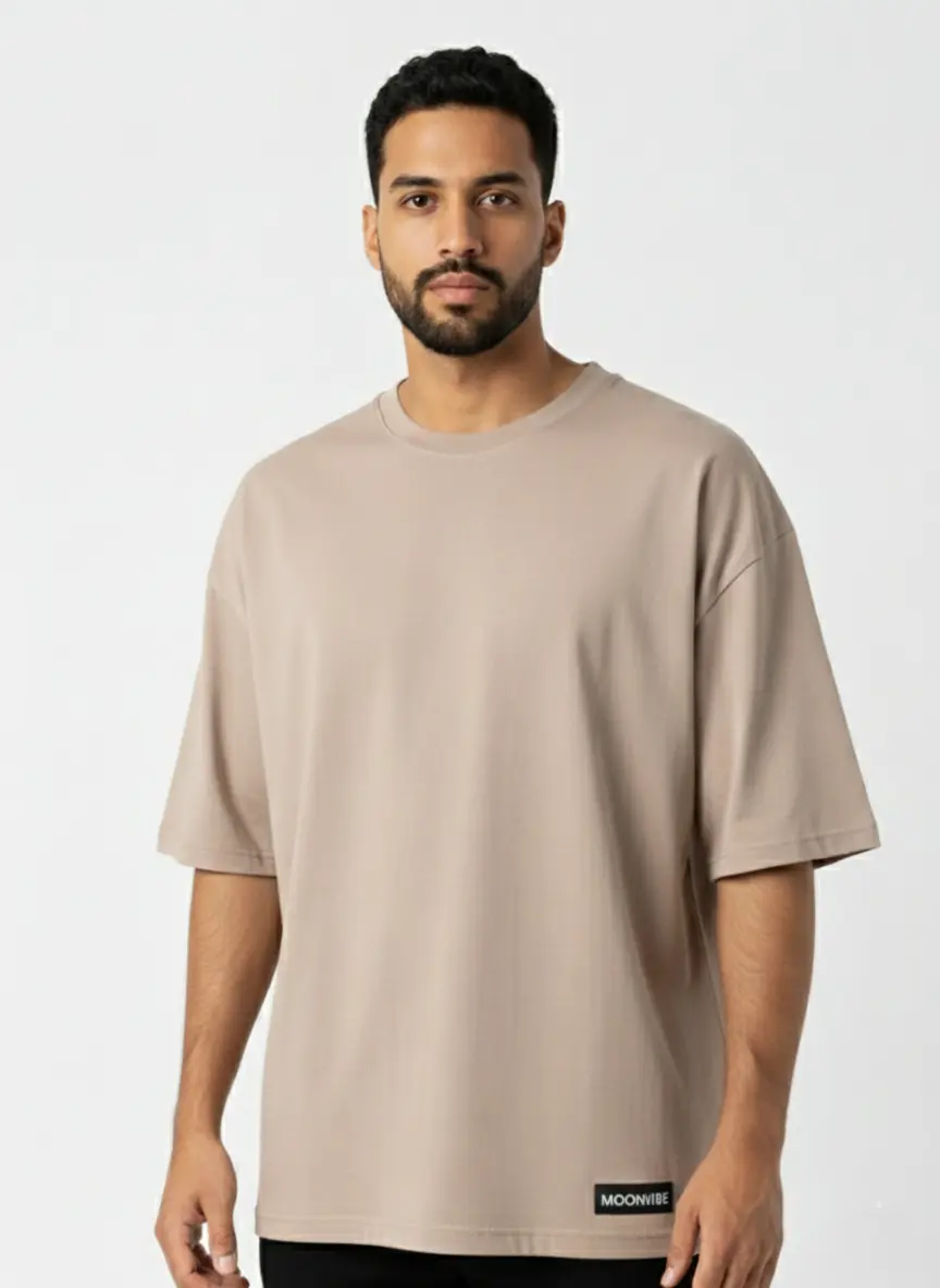 Beige Oversized Fit T-Shirt
